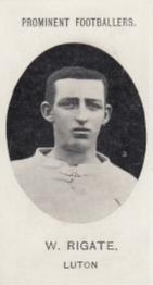 1908 Taddy & Co. Prominent Footballers, Series 2 #NNO Walter Rigate Front