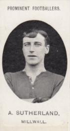 1908 Taddy & Co. Prominent Footballers, Series 2 #NNO Albert Sutherland Front