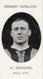 1907 Taddy & Co. Prominent Footballers, Series 1 #NNO Davy Gordon Front
