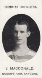 1907 Taddy & Co. Prominent Footballers, Series 1 #NNO John MacDonald Front