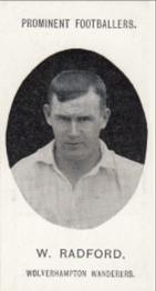1907 Taddy & Co. Prominent Footballers, Series 1 #NNO Wally Radford Front