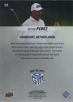 2022 Upper Deck Game Dated Moments #12 Victor Perez Back