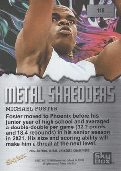 2022 SkyBox Metal Universe Champions #118 Michael Foster Back