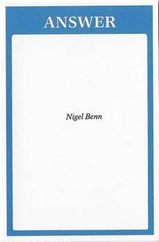 1992 BBC A Question of Sport UK #NNO Nigel Benn Back