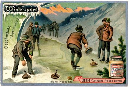 1895 Liebig Winter Sports I (German Text) (F463, S495) #NNO Ice Stock Shooting Front