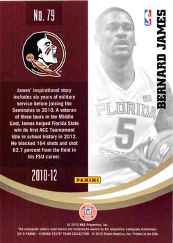 2015 Panini Florida State Seminoles - Gold #79 Bernard James Back