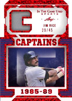 2022 Leaf In The Game Used Sports - Captains Relics Red #C-15 Jim Rice Front