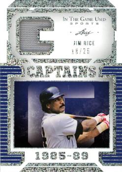 2022 Leaf In The Game Used Sports - Captains Relics Silver #C-15 Jim Rice Front