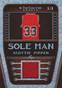 2022 Leaf In The Game Used Sports - Sole Man Pattern Silver #SM-20 Scottie Pippen Front