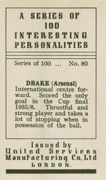 1935 United Services Interesting Personalities #80 Ted Drake Back