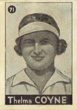 1936 The Comet Stars Of Australian Sport #71 Thelma Coyne Front