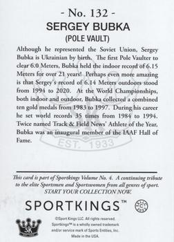 2023 Sportkings Volume 4 - Silver #132 Sergey Bubka Back