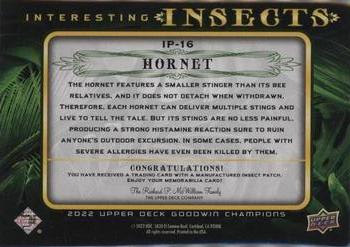 2022 Upper Deck Goodwin Champions - Interesting Insects Manufactured Patches #IP-16 Hornet Back