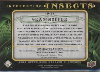 2022 Upper Deck Goodwin Champions - Interesting Insects Manufactured Patches #IP-17 Grasshopper Back