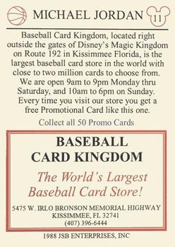 1988 Baseball Card Kingdom Promos #11 Michael Jordan Back