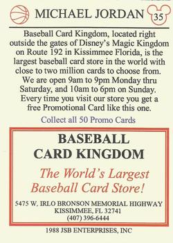 1988 Baseball Card Kingdom Promos #35 Michael Jordan Back