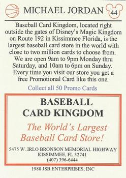 1988 Baseball Card Kingdom Promos #44 Michael Jordan Back