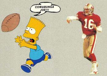 1990 Bart Knows Gray (unlicensed) #NNO Joe Montana / Bart Simpson Front