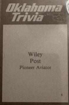 1985 Oklahoma Trivia #6 Wiley Post Back