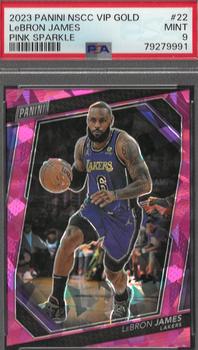 2023 Panini National Convention Gold VIP - Pink Sparkle #22 LeBron James Front