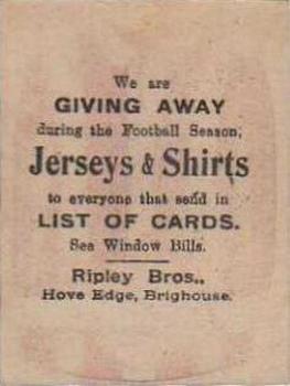 1923-24 Ripley Bros. Football Colours #39 Portsmouth Back
