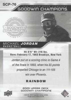 2023 Upper Deck Goodwin Champions - Splash of Color Platinum Rainbow #SCP-76 Michael Jordan Back