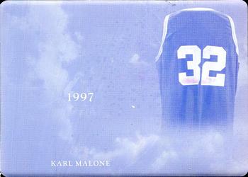 2020 Leaf In The Game Used Sports - A Year to Remember Relics Printing Plates Magenta #AYR-23 Karl Malone Front