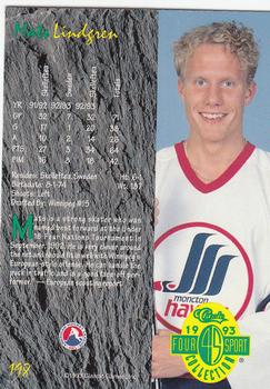 1993 Classic Four Sport #198 Mats Lindgren Back