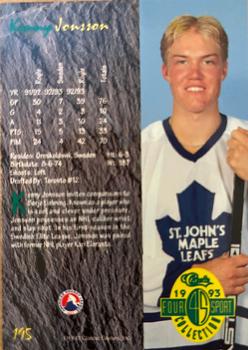 1993 Classic Four Sport - Gold #195 Kenny Jonsson Back
