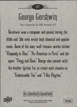 2011 Upper Deck Goodwin Champions #157 George Gershwin Back