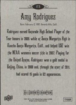 2011 Upper Deck Goodwin Champions #173 Amy Rodriguez Back