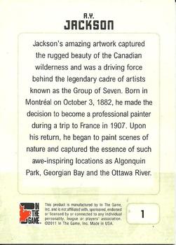 2011 In The Game Canadiana #1 A.Y. Jackson Back