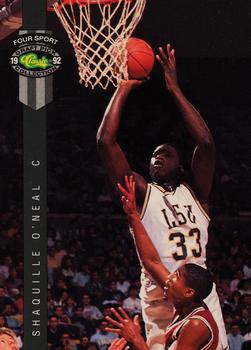 1992 Classic Four Sport #1 Shaquille O'Neal Front