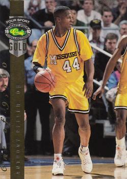 1992 Classic Four Sport - Gold #12 Anthony Peeler Front