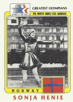 1983 Topps Greatest Olympians #18 Sonja Henie Front