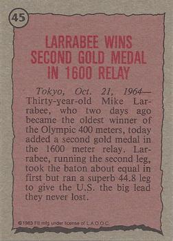 1983 Topps Greatest Olympians #45 Mike Larrabee Back