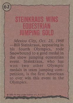 1983 Topps Greatest Olympians #62 Bill Steinkraus Back