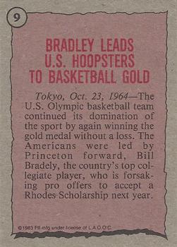 1983 Topps Greatest Olympians #9 Bill Bradley Back