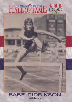 1991 Impel U.S. Olympic Hall of Fame #6 Babe Didrikson Front