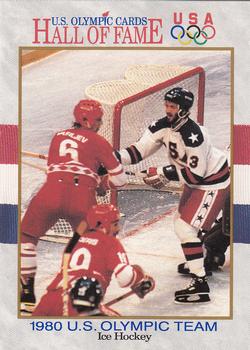 1991 Impel U.S. Olympic Hall of Fame #70 1980 U.S. Olympic Hockey Team Front