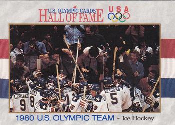 1991 Impel U.S. Olympic Hall of Fame #71 1980 U.S. Olympic Hockey Team Front