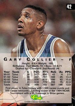 1994 Classic Four Sport #42 Gary Collier Back