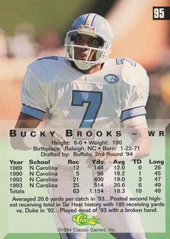 1994 Classic Four Sport #95 Bucky Brooks Back