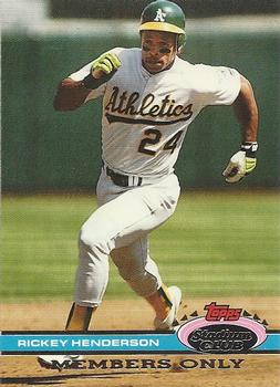 1991 Stadium Club Members Only #NNO Rickey Henderson Front