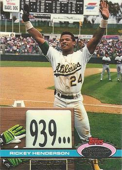 1991 Stadium Club Members Only #NNO Rickey Henderson (Top Thief) Front