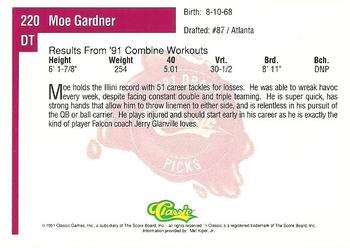 1991 Classic Four Sport #220 Moe Gardner Back
