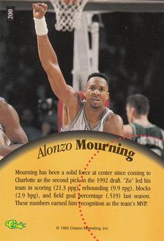 1995 Classic Five Sport #200 Alonzo Mourning Back