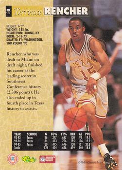 1995 Classic Five Sport #30 Terrence Rencher Back