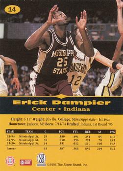 1996-97 Score Board All Sport PPF #14 Erick Dampier Back