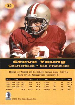 1996-97 Score Board All Sport PPF #32 Steve Young Back